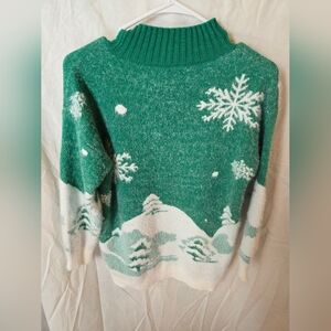 Womens Christmas Sweater Green No Brand